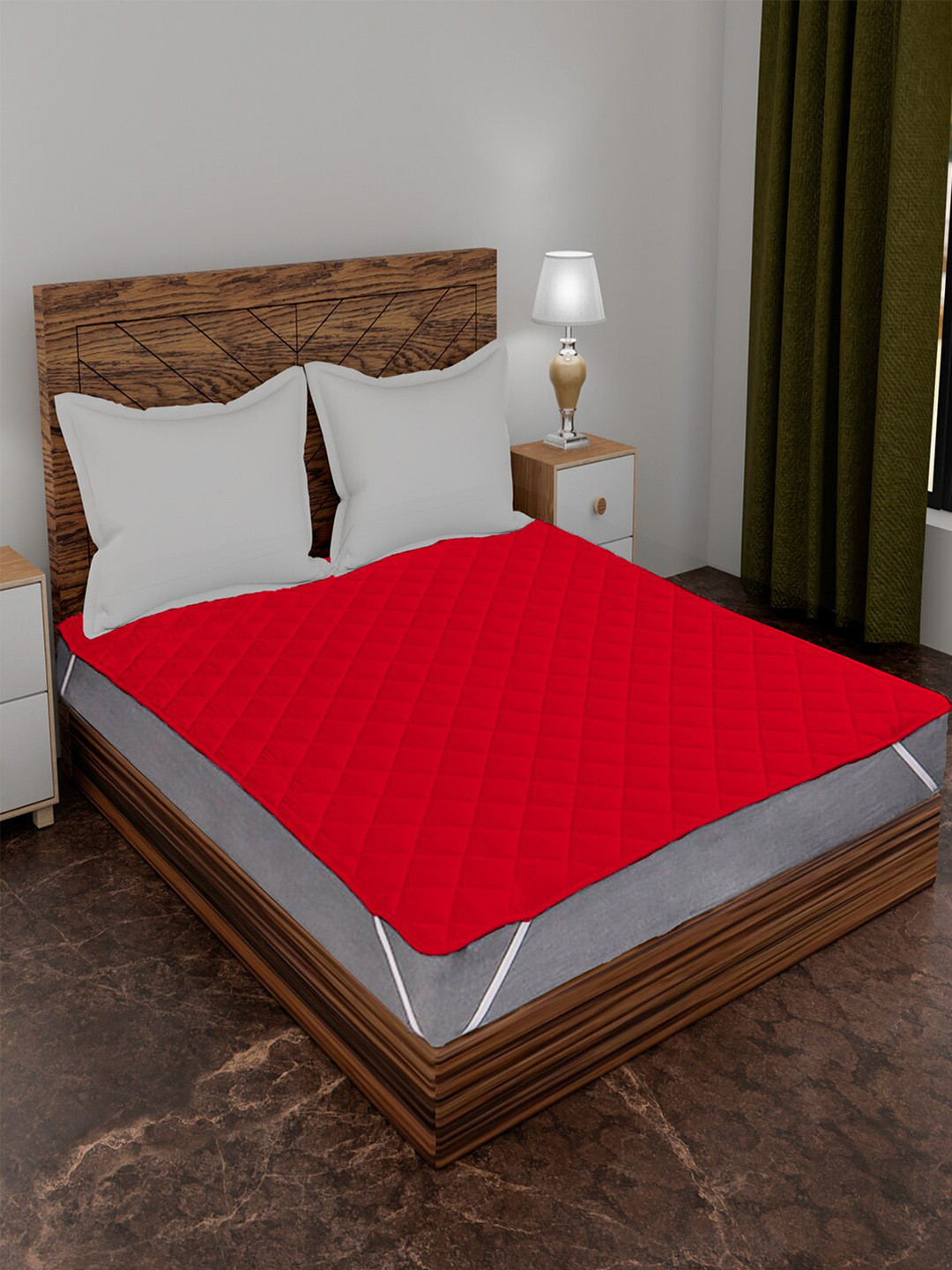Buy AVI Red Waterproof Queen Size Mattress Protector Mattress