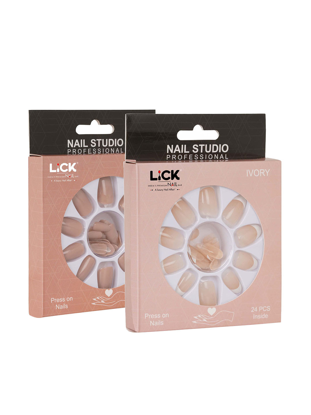 Buy LICK Pack Of 2 Acrylic Press On Nails With Quick Dry Nail Glue