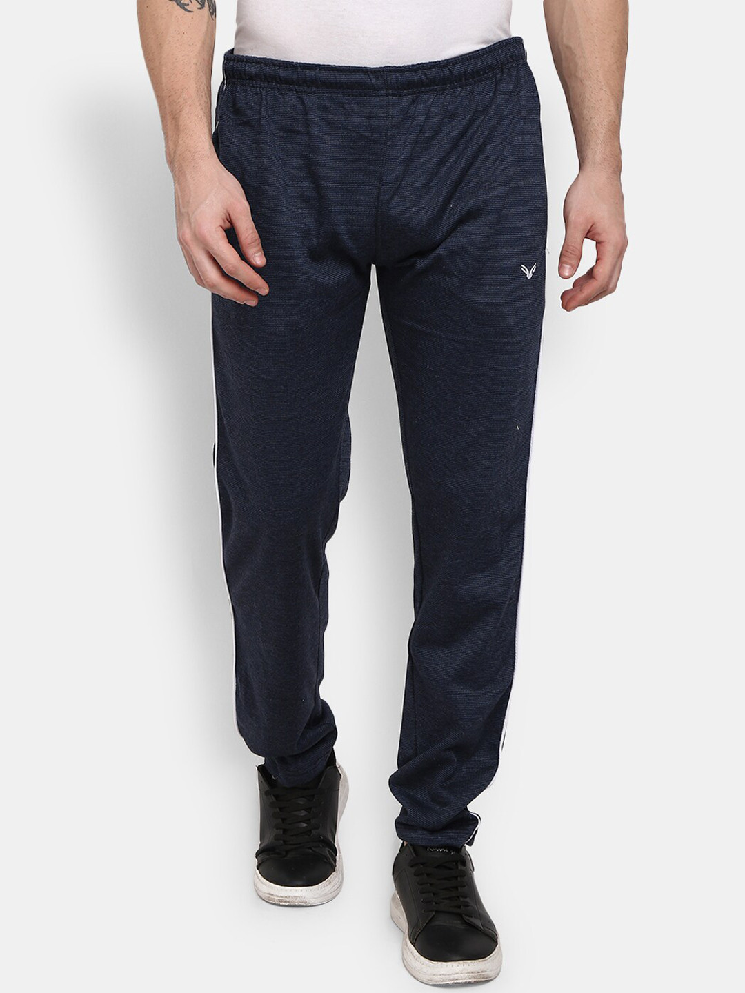 Buy V Mart Men Navy Blue Solid Regular Fit Track Pant Track Pants for