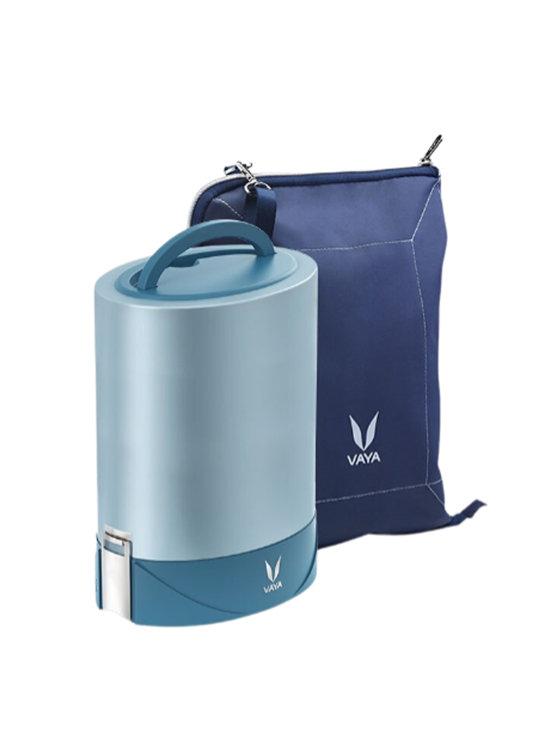 Buy Vaya Kids Blue Solid Stainless Steel Microwave Safe Four Piece Lunch Storage Box Lunch Box