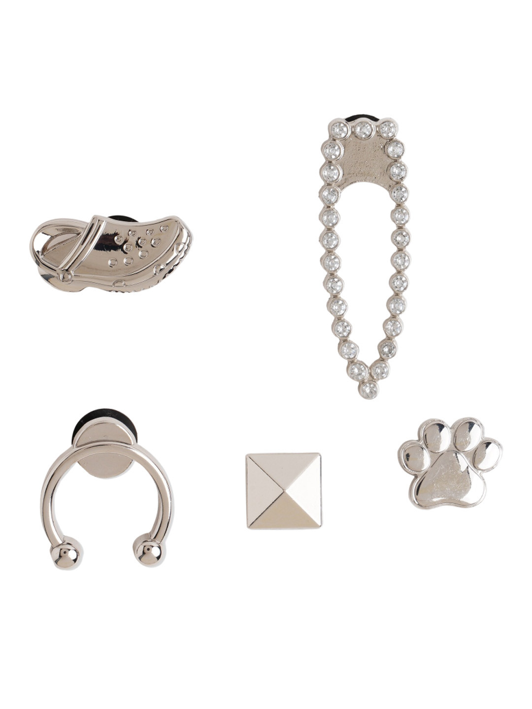 Buy Crocs Pack Of 5 Elevated Silver Sport Silver Jibbitz Shoe Charms Jibbitz for Unisex