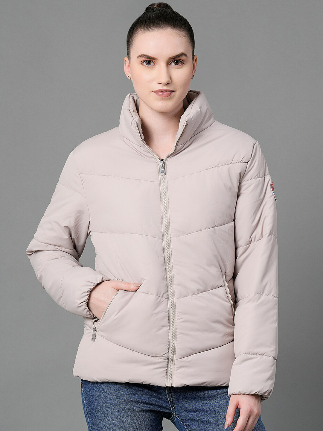 Buy Mode By Red Tape Women Beige Padded Jacket Jackets for Women