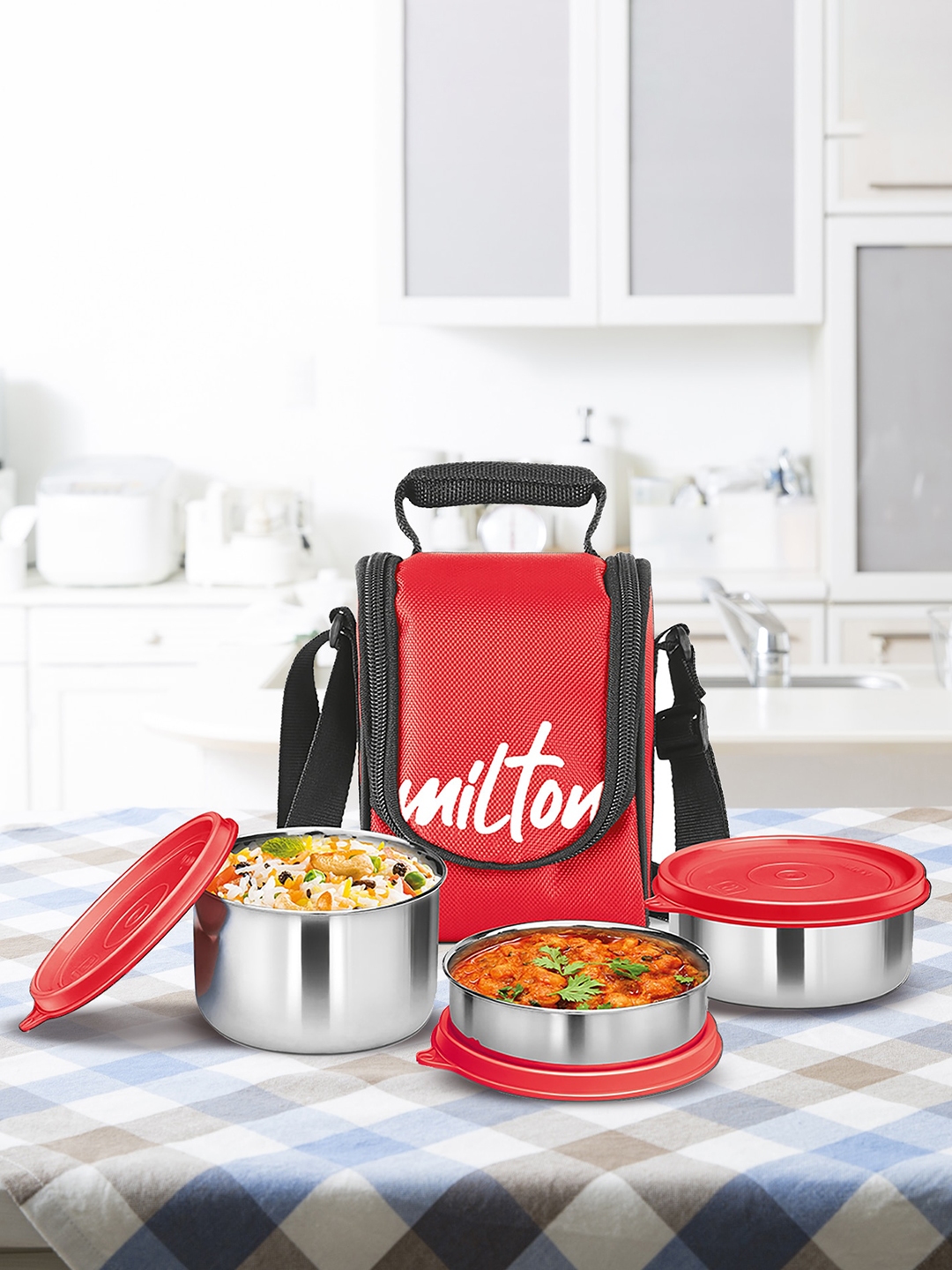 Buy Milton Set Of 3 Tasty Stainless Steel Lunch Box Container Set