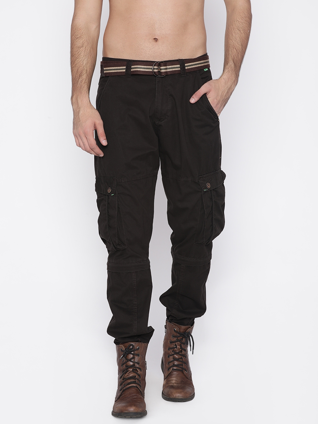 brown cargos men
