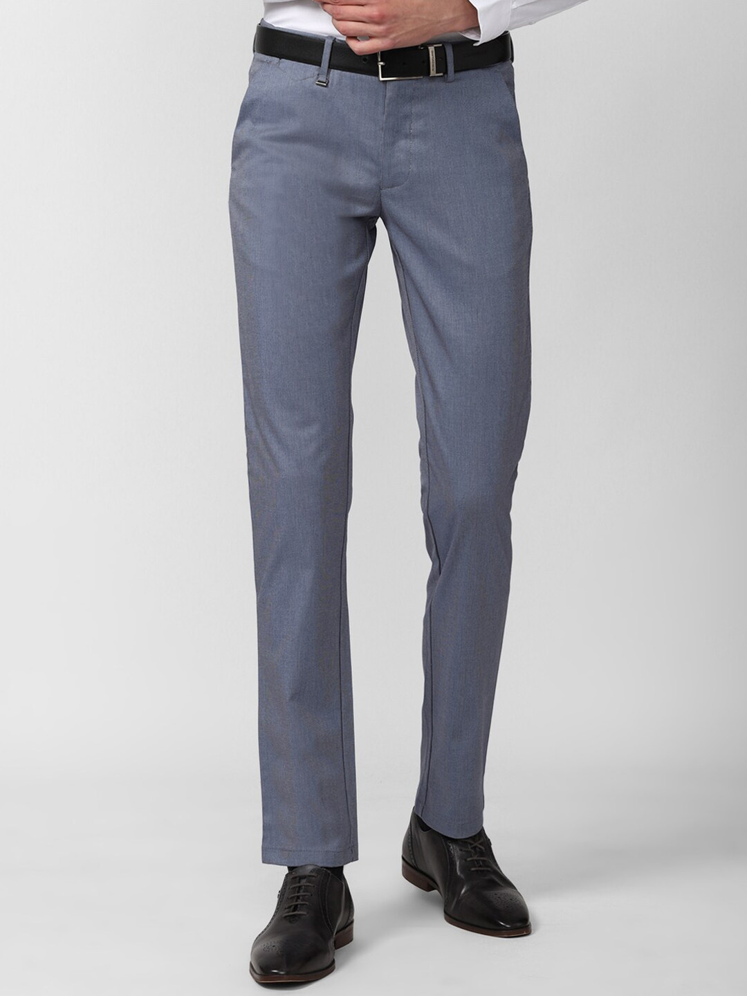 Buy Van Heusen Men Grey Slim Fit Trousers - Trousers for Men 20629368 ...