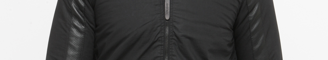 Buy Pepe Jeans Men Black Solid Panelled Bomber Jacket - Jackets for Men ...