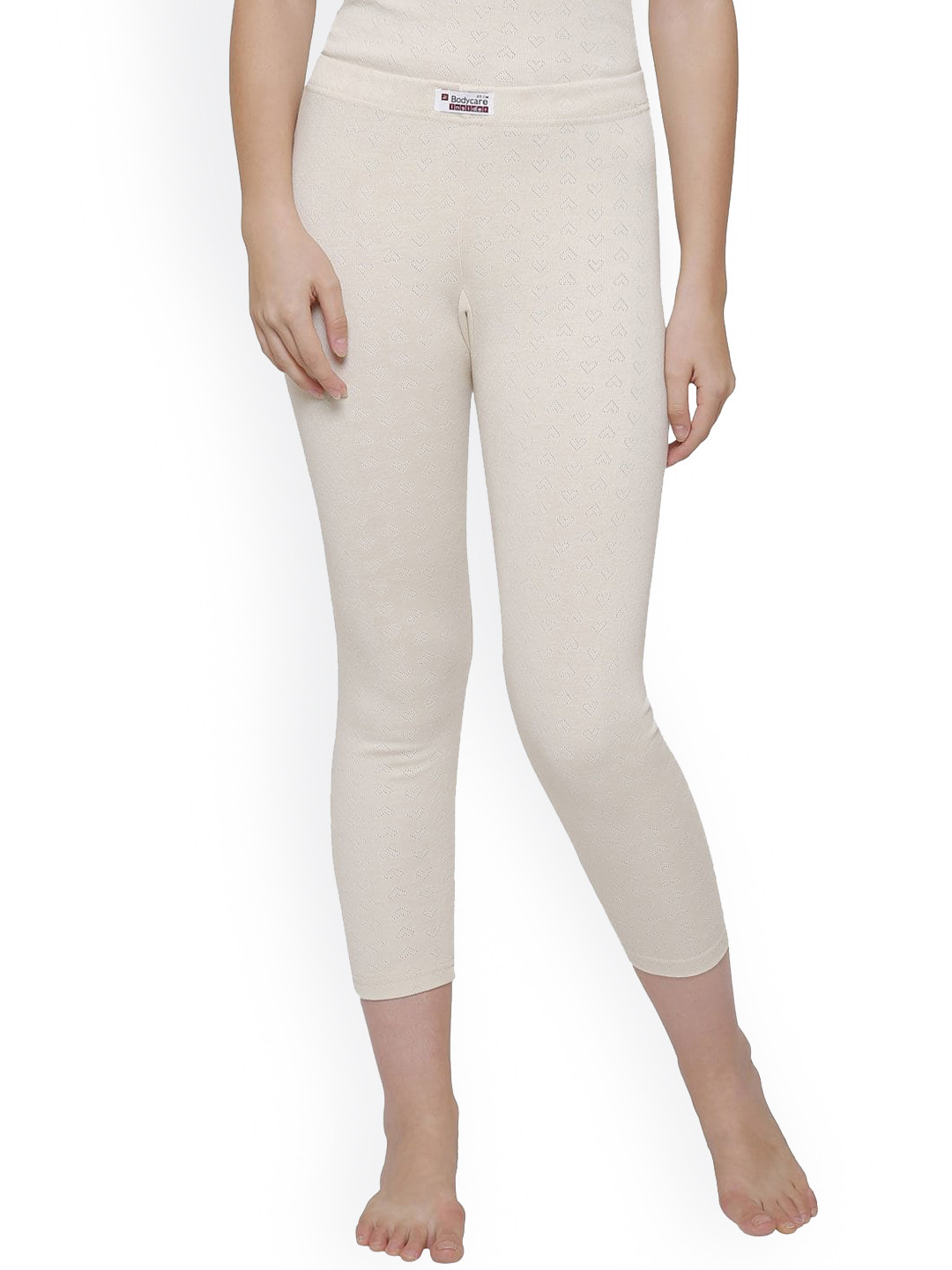 Buy BODYCARE INSIDER Women Beige Solid Cotton Thermal Bottoms Thermal