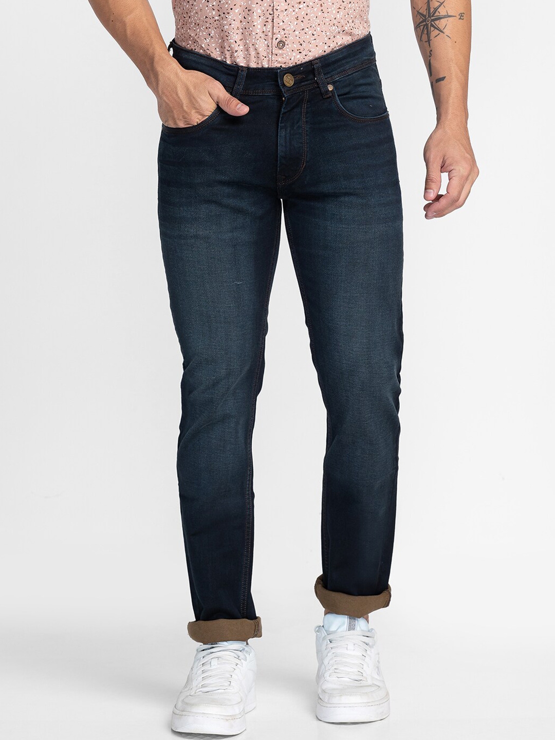 Buy Oxemberg Men Lean Slim Fit Light Fade Jeans - Jeans for Men ...