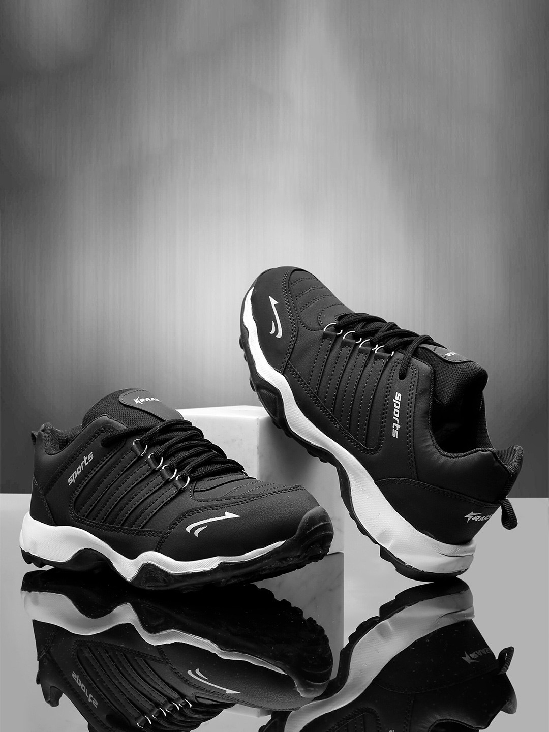 Buy KRAASA Men Black Running Shoes Sports Shoes for Men 20634334 Myntra