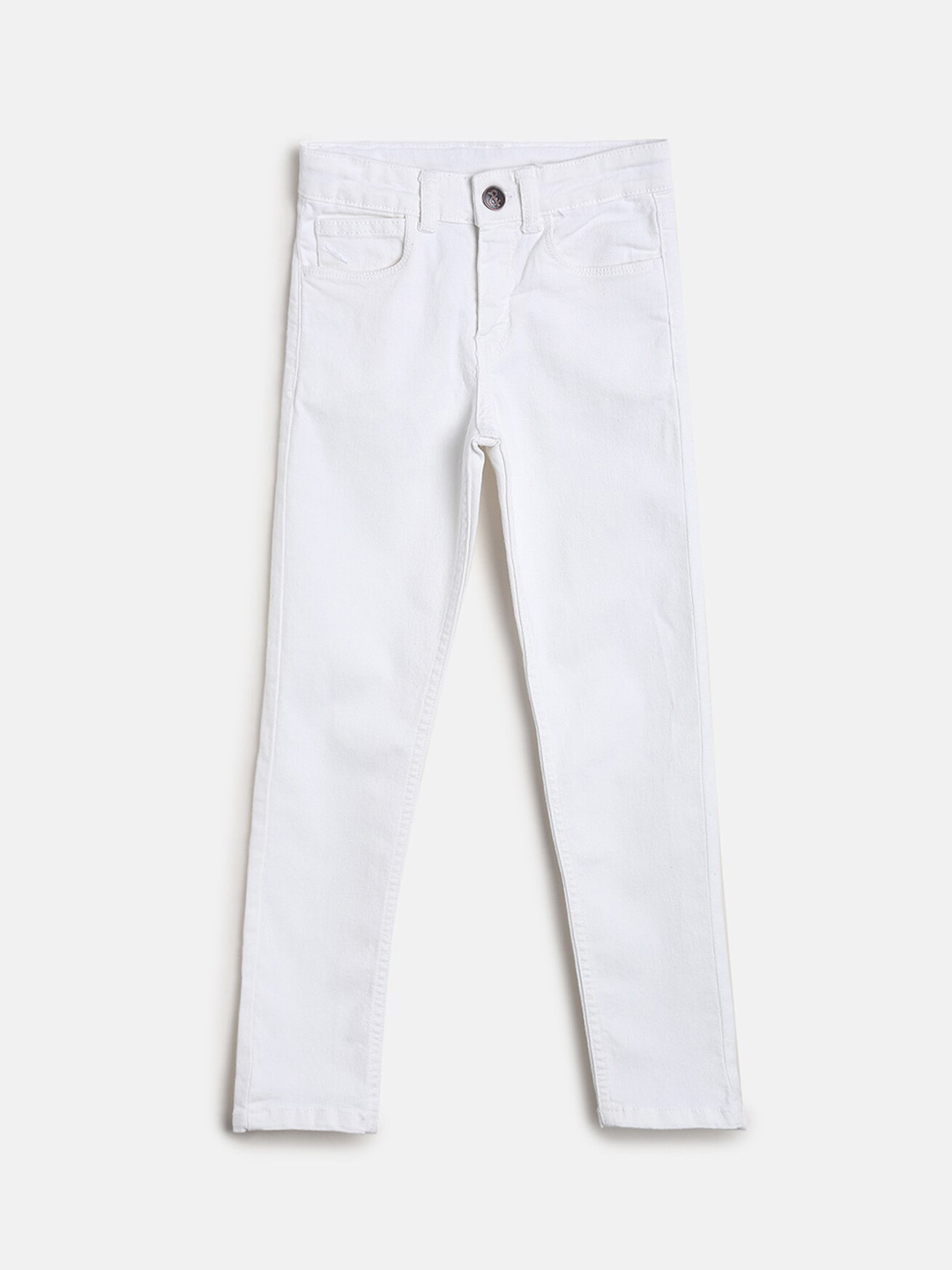 Boys White Slim Fit Jeans