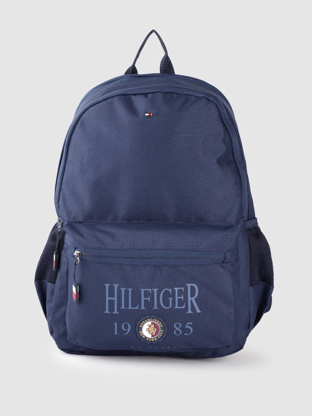 Buy Tommy Hilfiger Unisex Navy Blue Typography Applique Backpack