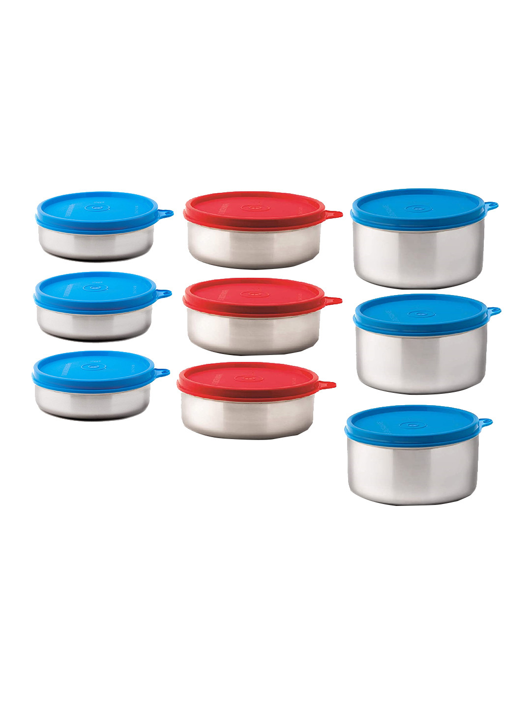 Buy SignoraWare Set Of 9 Red & Blue Air Tight Storage Containers
