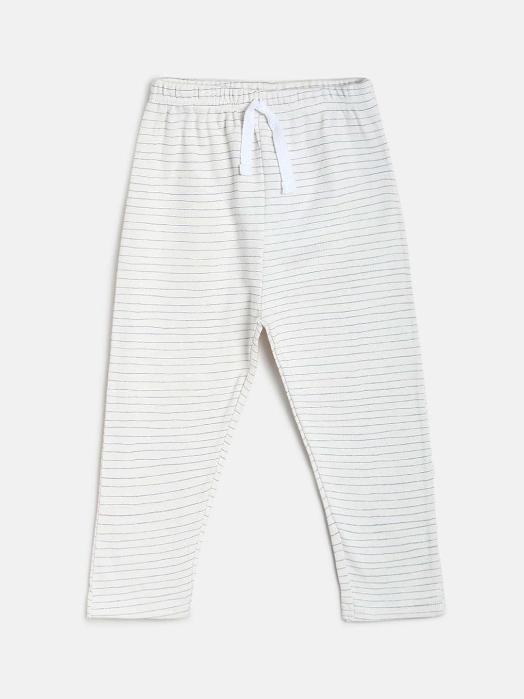 Buy MINI KLUB Infants White Striped Pure Cotton Track Pants Track