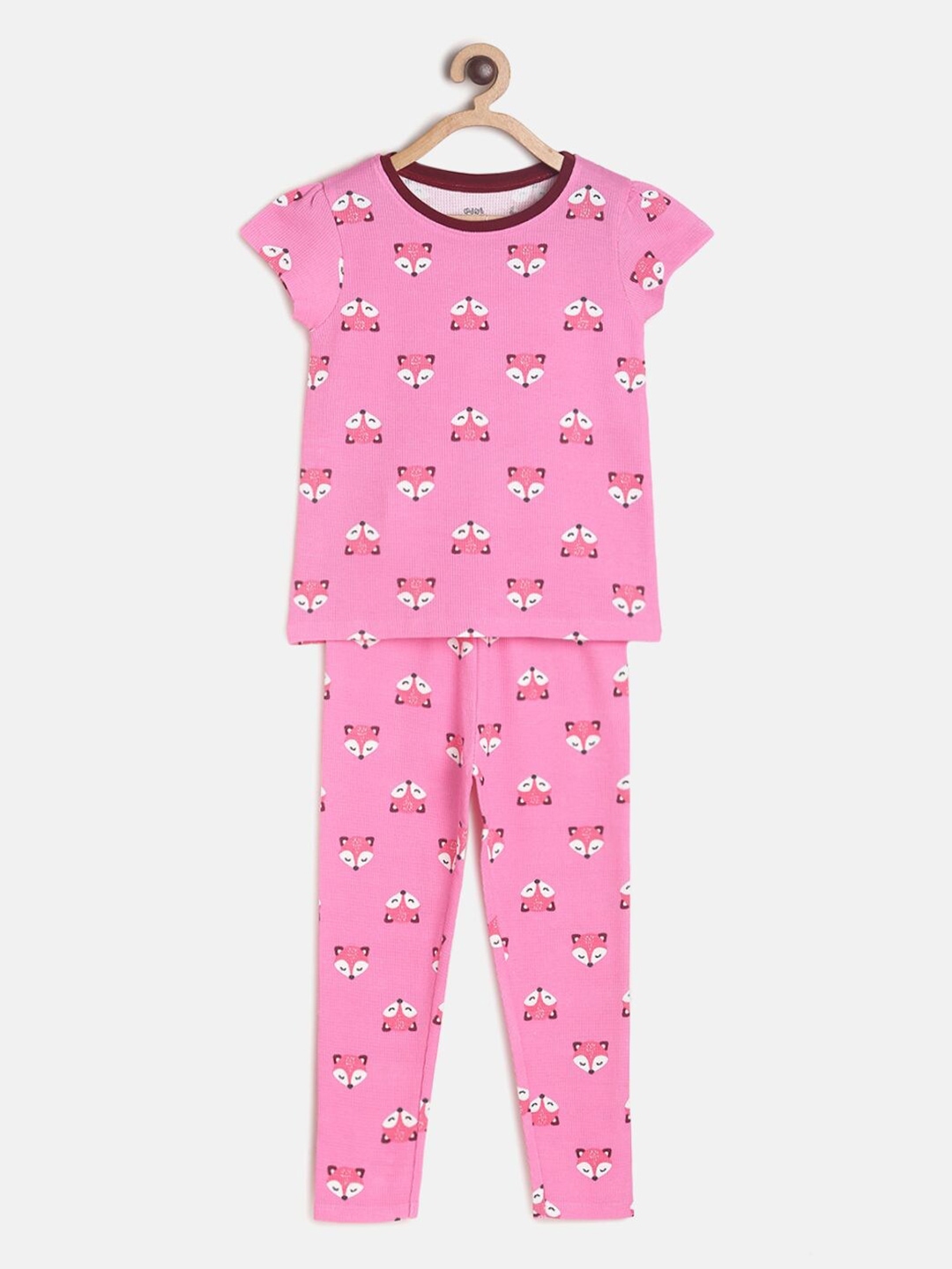Buy MINI KLUB Girls Pink White Printed Pure Cotton T Shirt With buy-mini-klub-girls-pink-white-printed-pure-cotton-t-shirt-with
