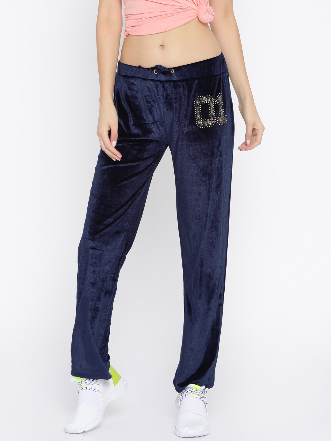 velvet track pants