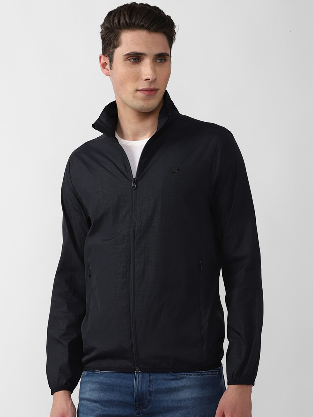 Buy Peter England Casuals Men Navy Blue Tailored Jacket Jackets for