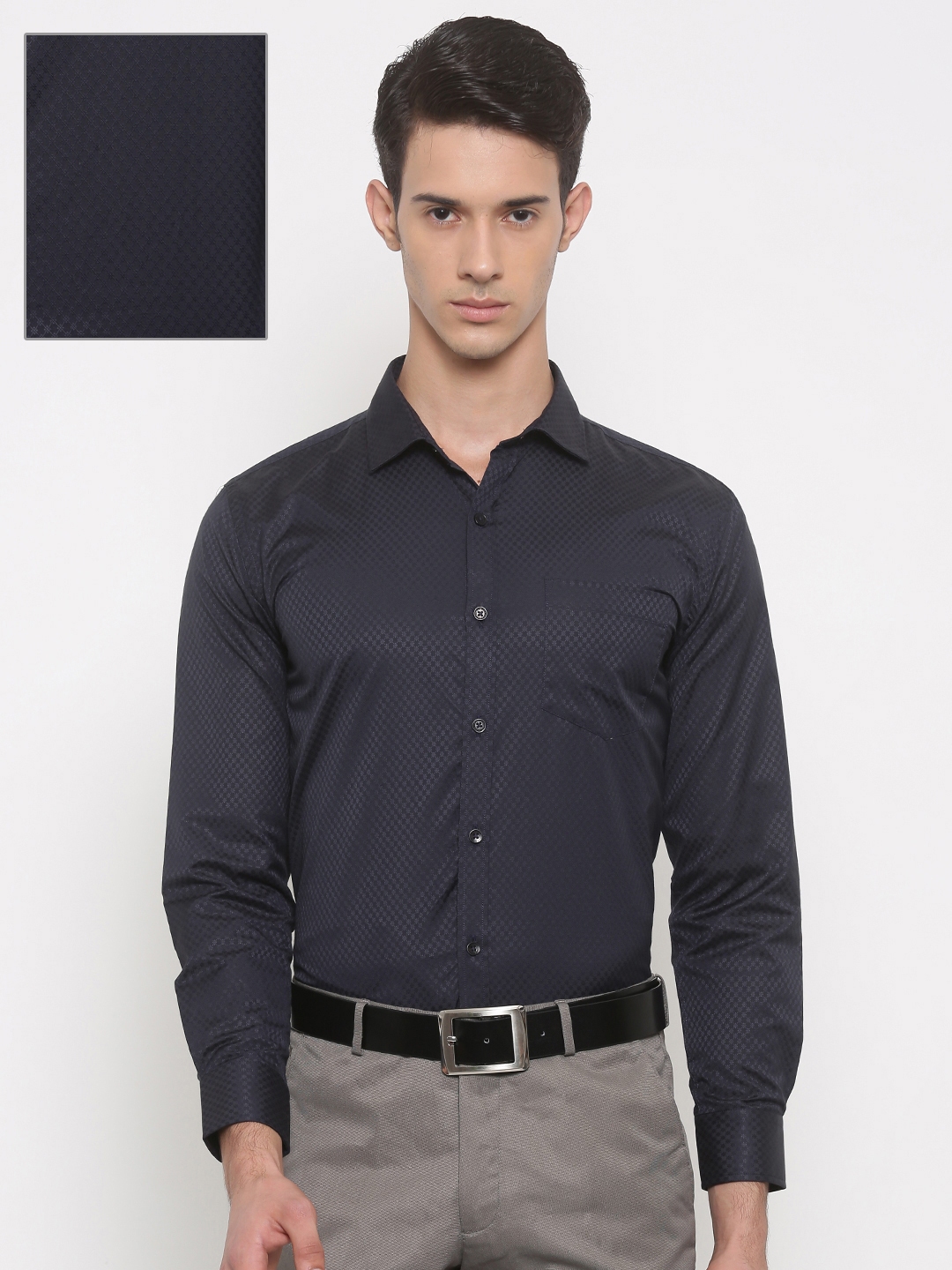 navy formal shirt mens