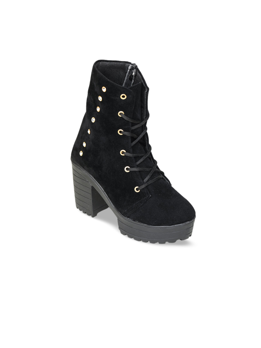 Buy Funku Fashion Women Black Solid Winter Boots Boots for Women