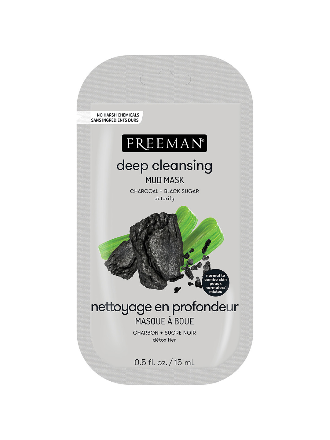 Buy FREEMAN Deep Cleansing Mud Mask With Charcoal Black Sugar 15 Ml buy-freeman-deep-cleansing-mud-mask-with-charcoal-black-sugar-15-ml