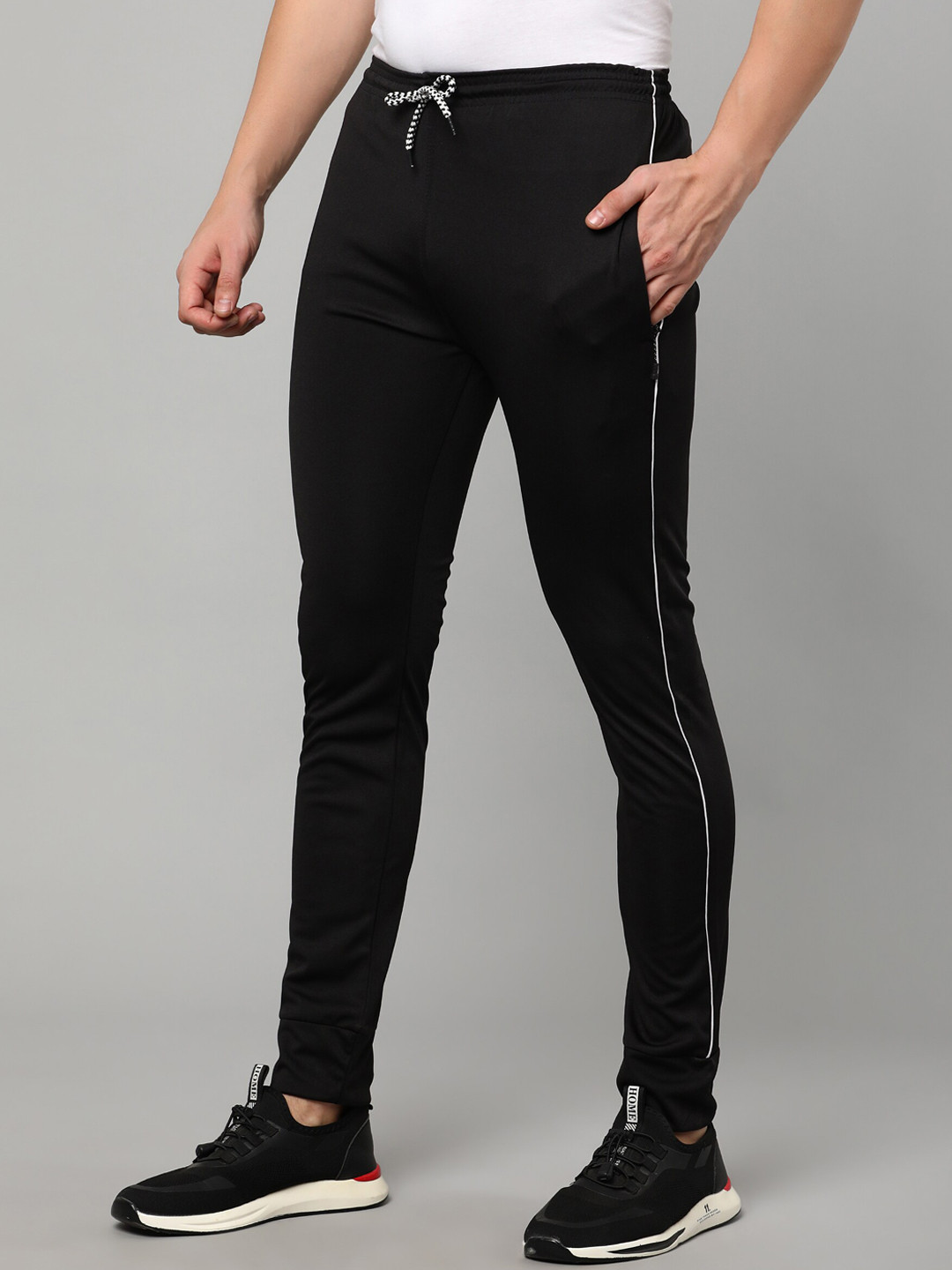 Buy VeBNoR Men Black Solid Dry Fit Joggers Track Pants for Men