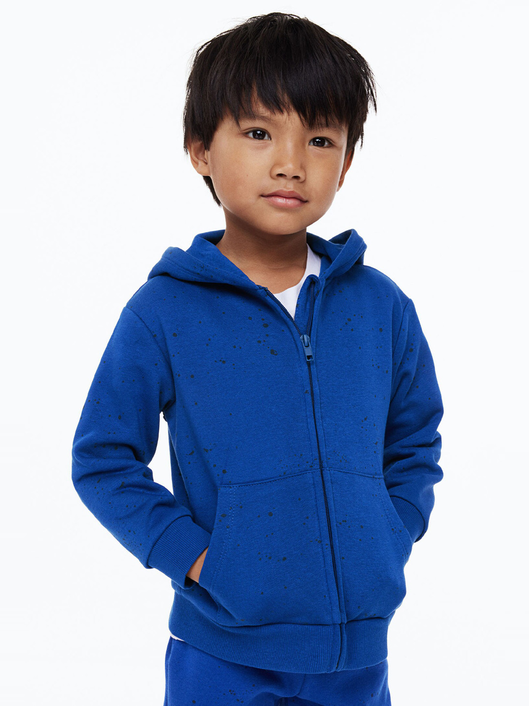 Buy H&M Boys Blue Hooded Jacket Sweatshirts for Boys 20680100 Myntra