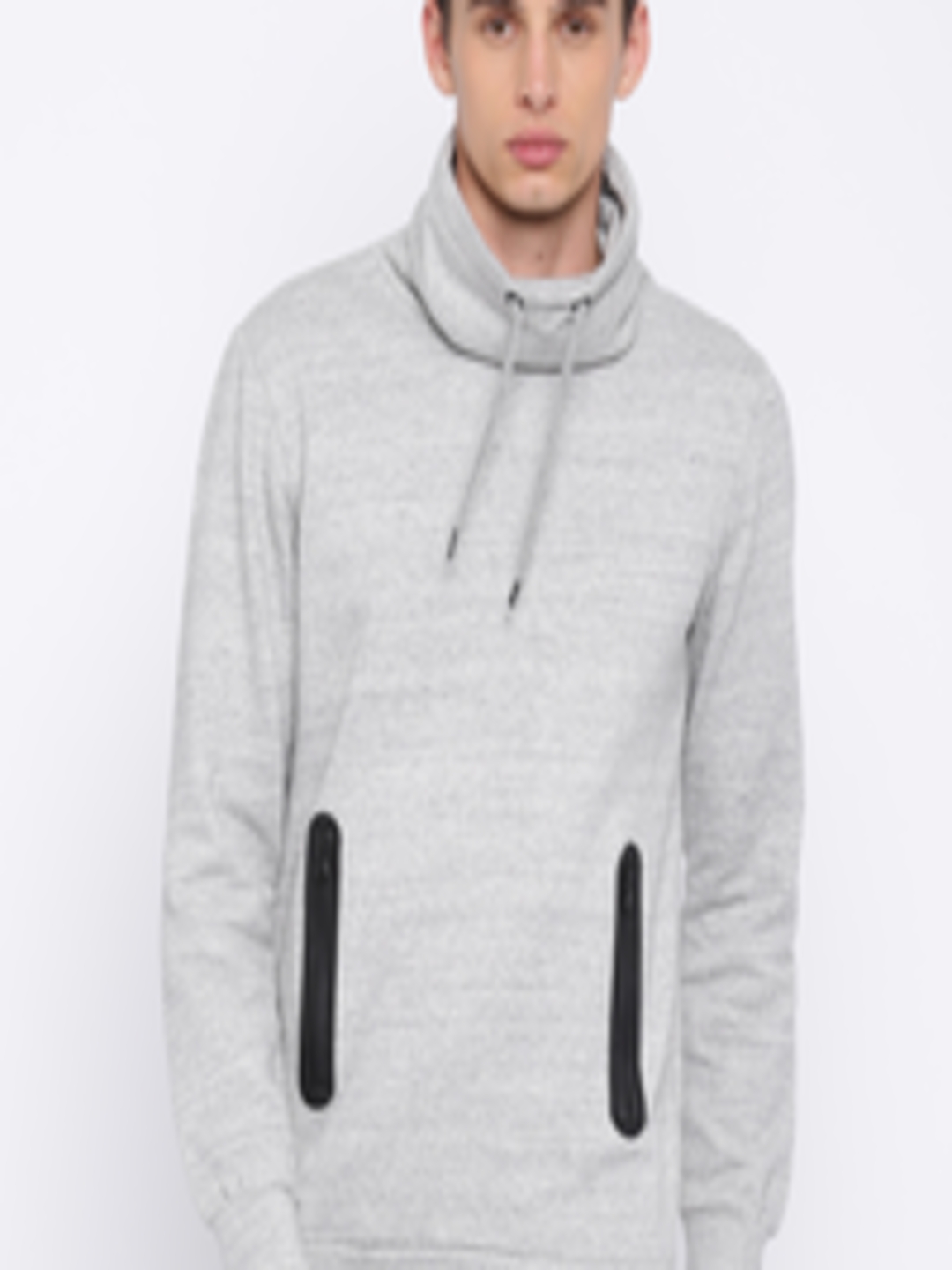Buy Celio Men Grey Solid Sweatshirt - Sweatshirts for Men 2068085 | Myntra