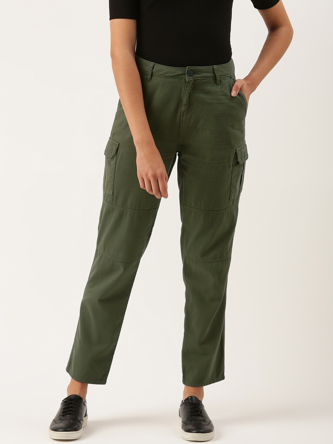 ivoc olive solid joggers