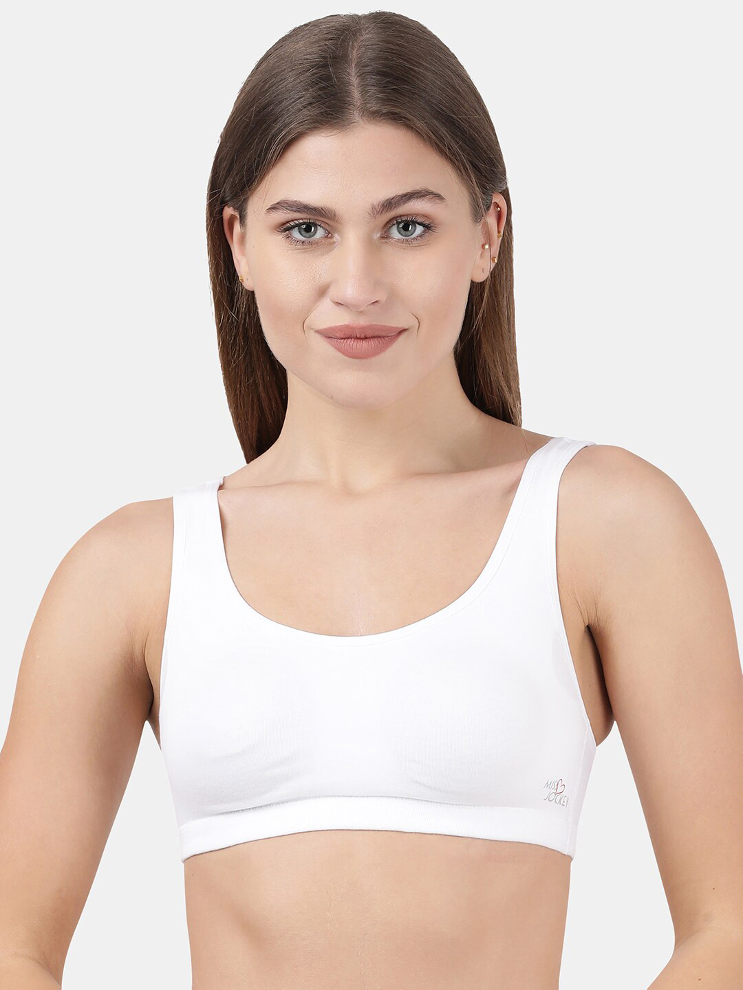 Buy Jockey White Non Wired Cotton Beginners Bra Bra for Women