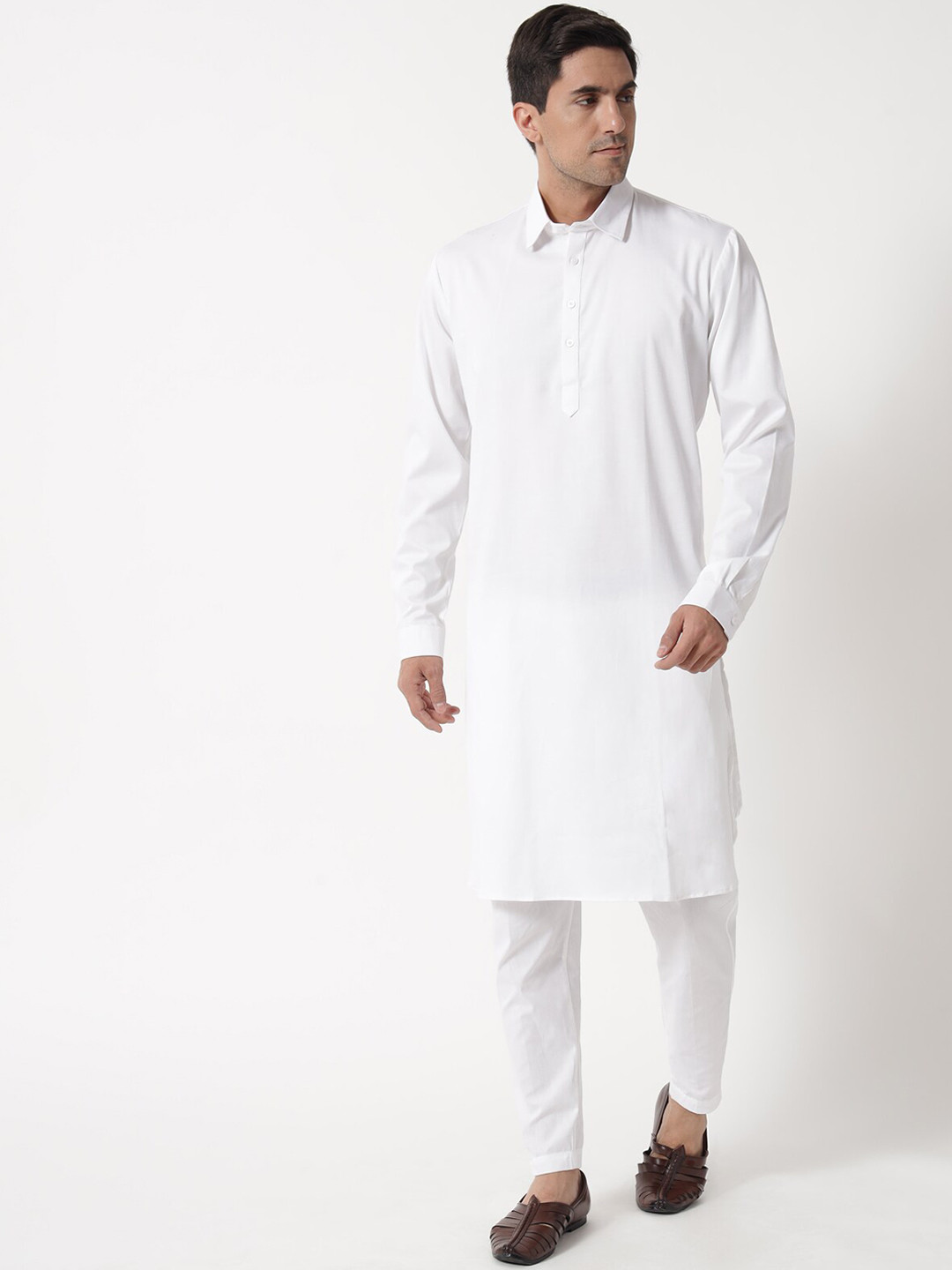 Plain Men Pure Cotton Kurta Pajama Set at Rs 270/set in Surat | ID