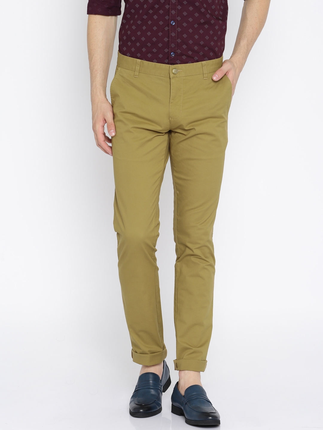 khaki tapered cargo pants