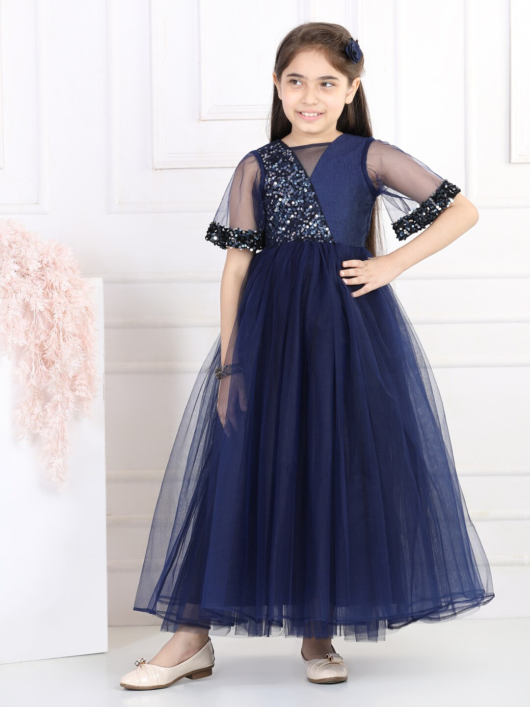 Blue Star Net Dress for Girls main image 1