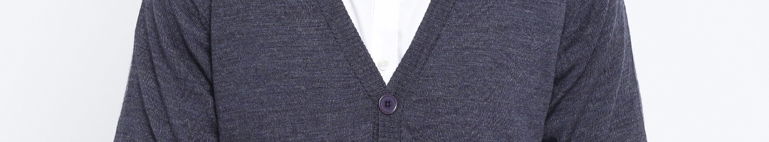 Buy Raymond Men Blue Solid Woollen Cardigan - Sweaters for Men 2068852 ...