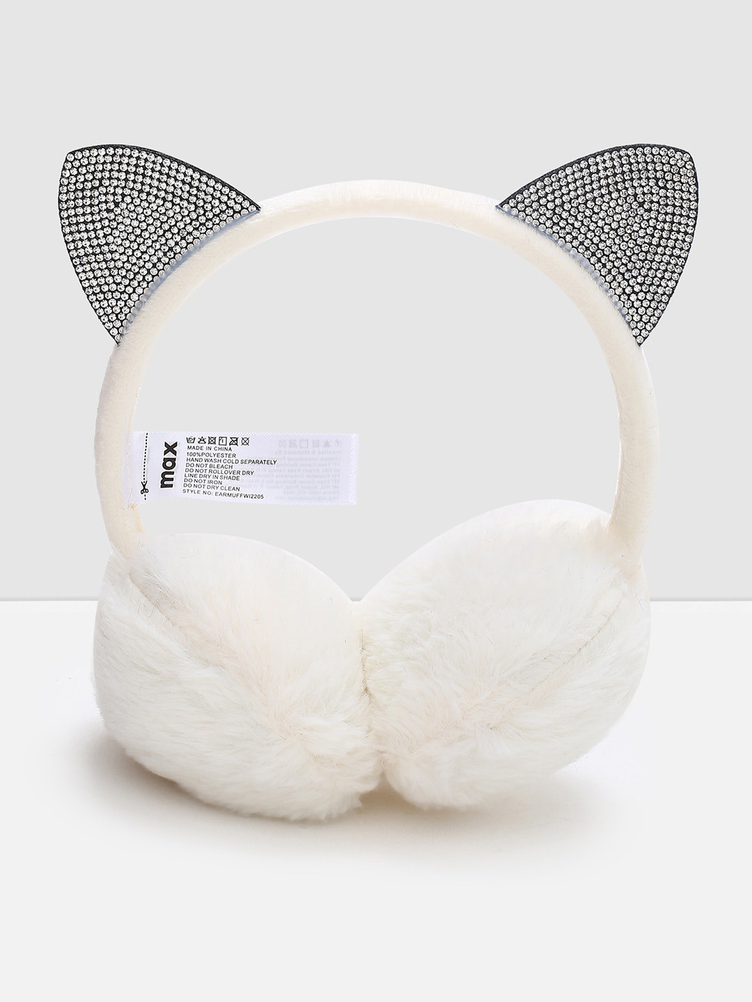 Buy Max Women White Acrylic Furry Ear Muffs Mufflers for Women