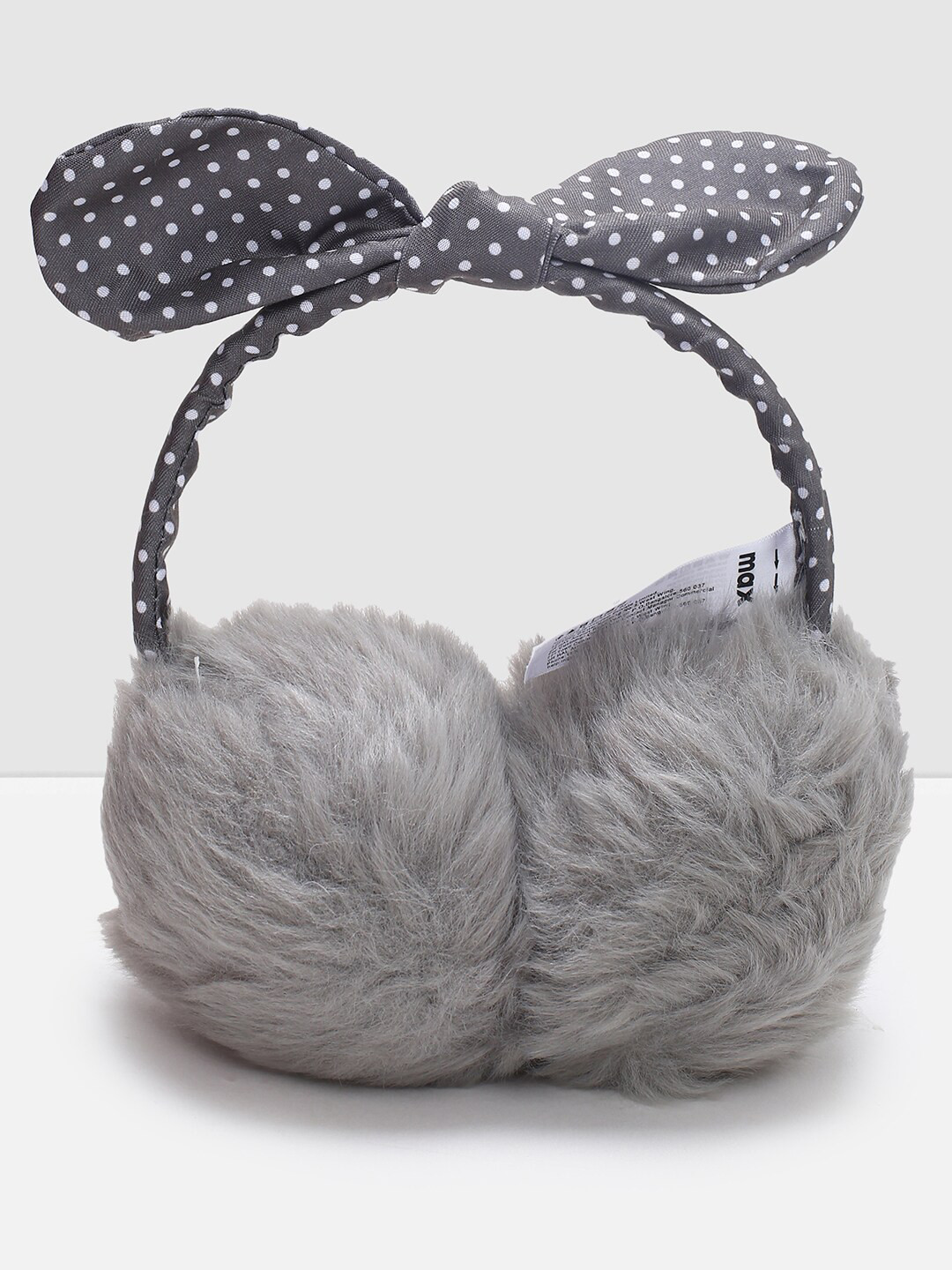 Buy Max Women Grey Furry Ear Muffs Hair Accessory for Women 20689814