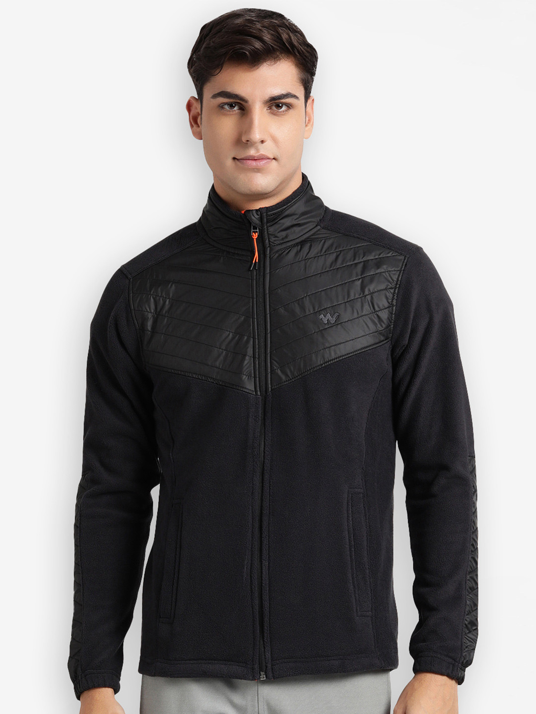 Buy Wildcraft Men Black Grey Fleece Water Resistant Sporty Jacket