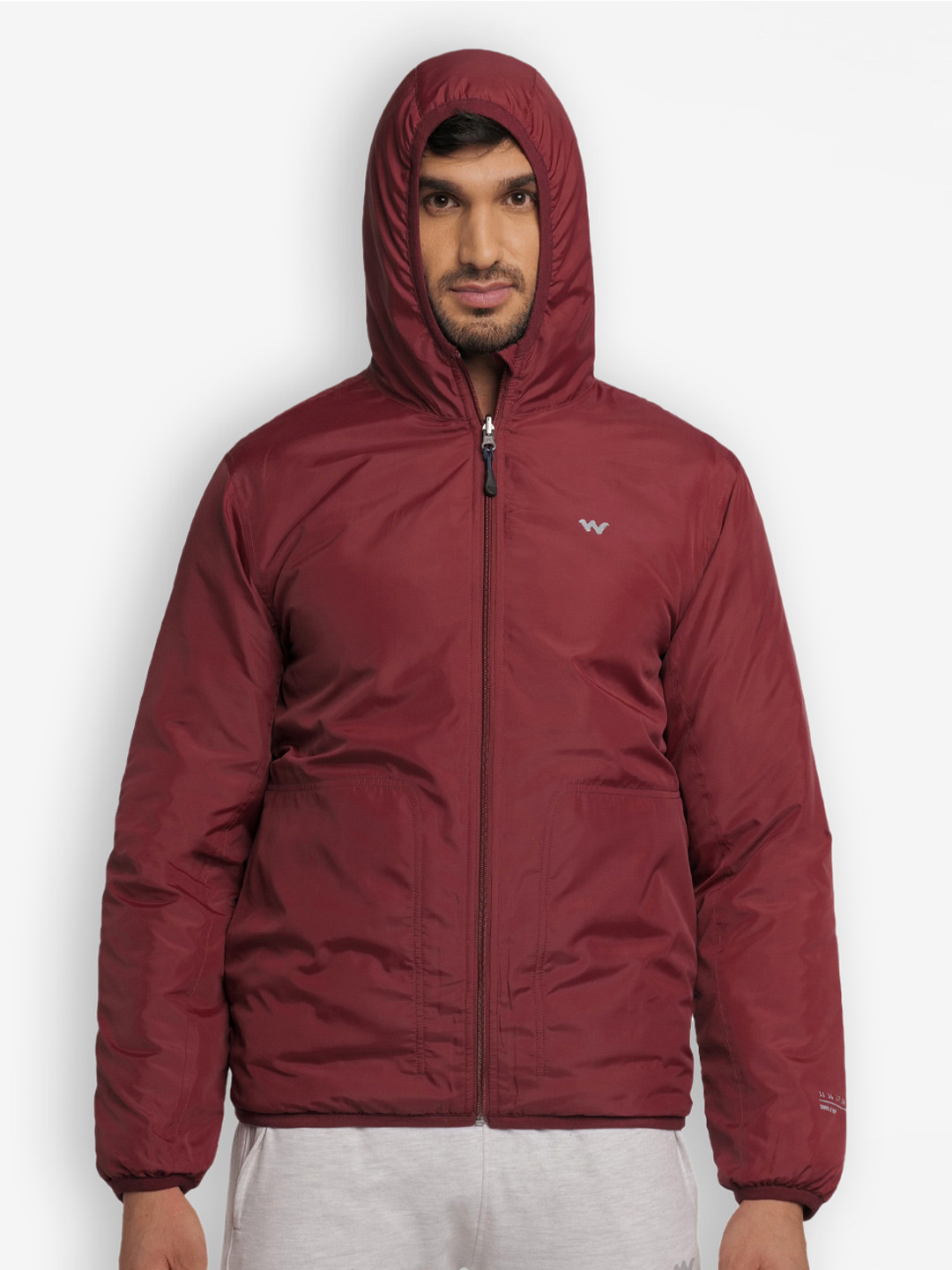 Buy Wildcraft Men Navy Blue Maroon Reversible Outdoor Quilted Jacket