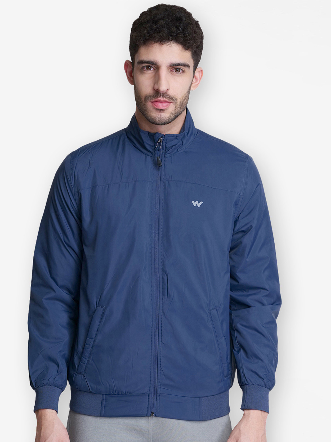 Buy Wildcraft Men Navy Blue Water Resistant Outdoor Bomber Jacket