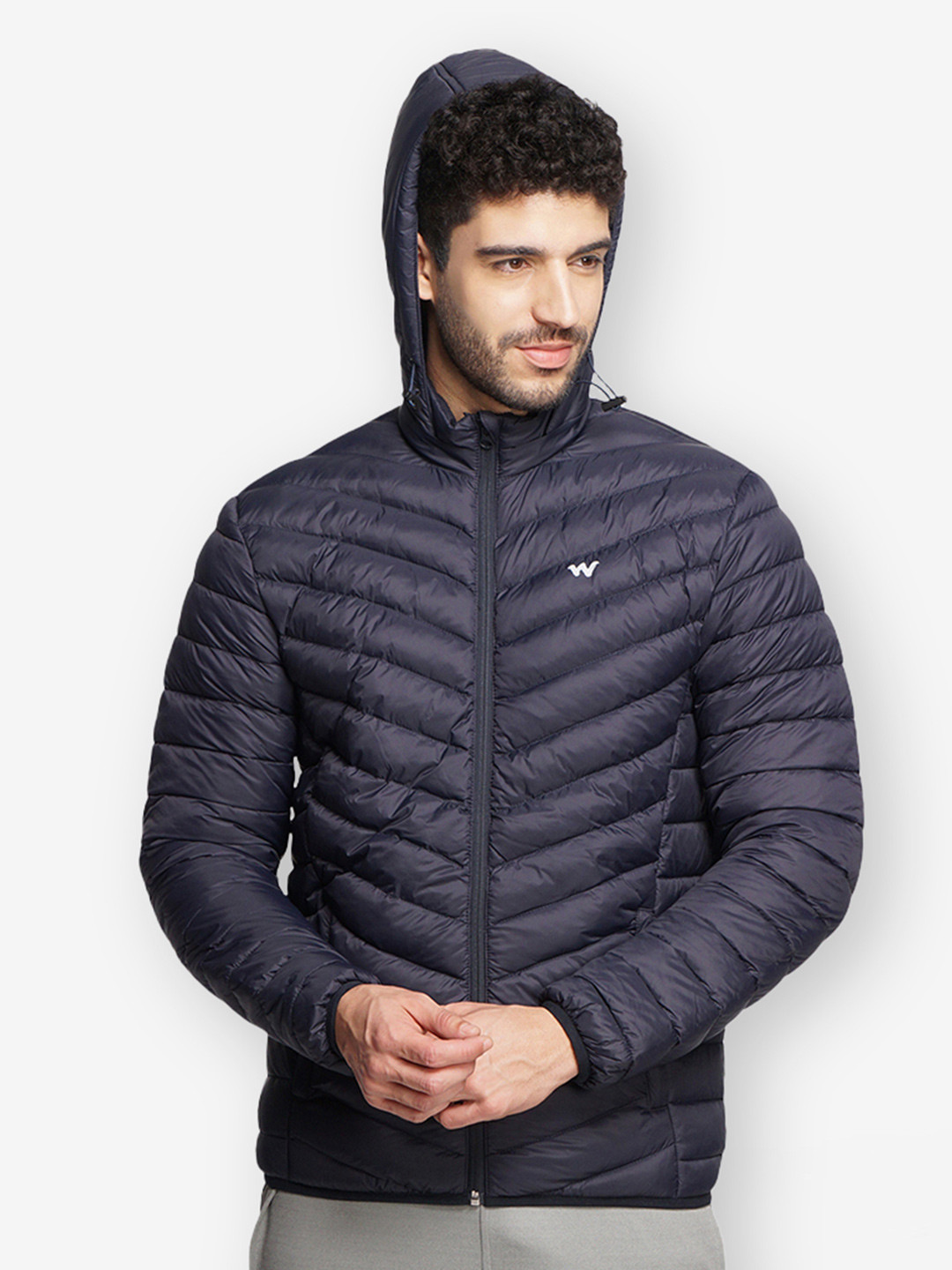 Buy Wildcraft Men Navy Blue Water Resistant Puffer Jacket Jackets for