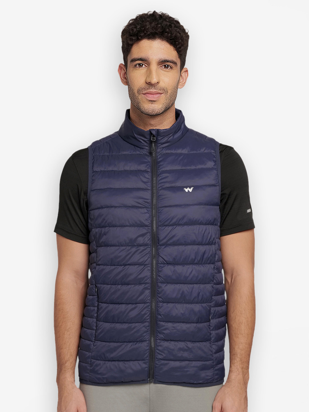 Buy Wildcraft Men Navy Blue Water Resistant Sleeveless Outdoor Bomber