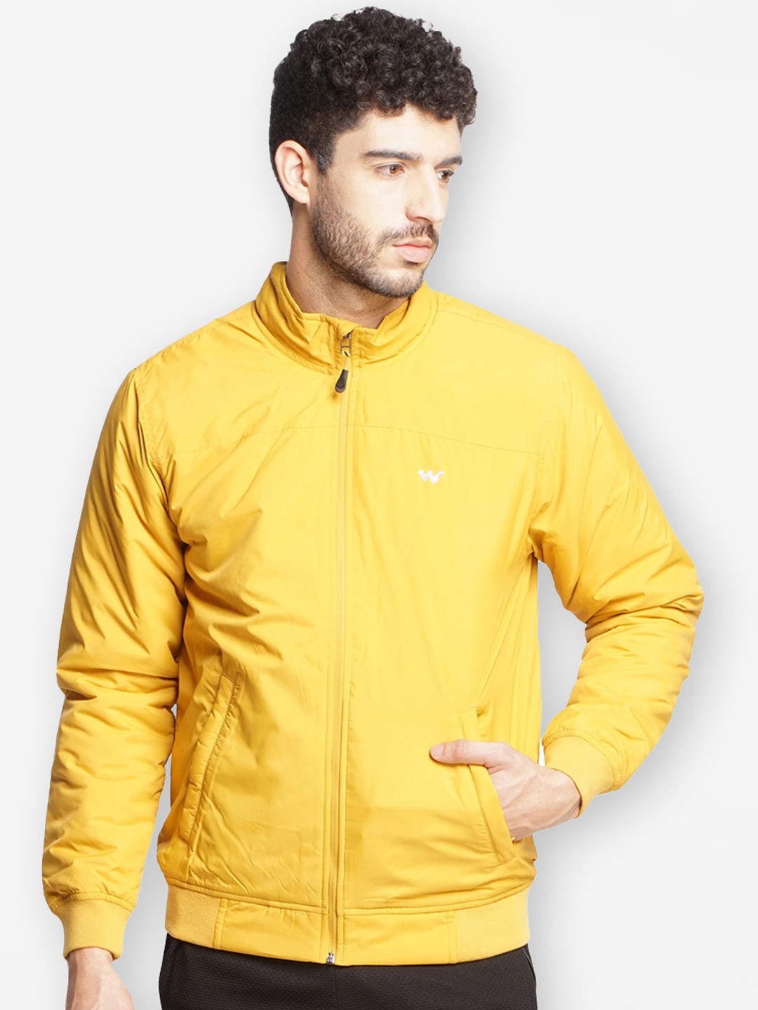 Buy Wildcraft Men Yellow Solid Water Resistant Outdoor Puffer Jacket