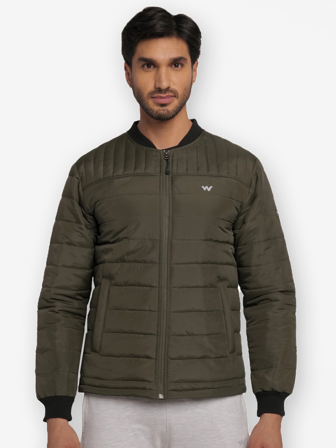 Buy Wildcraft Men Olive Green Water Resistant Outdoor Quilted Jacket