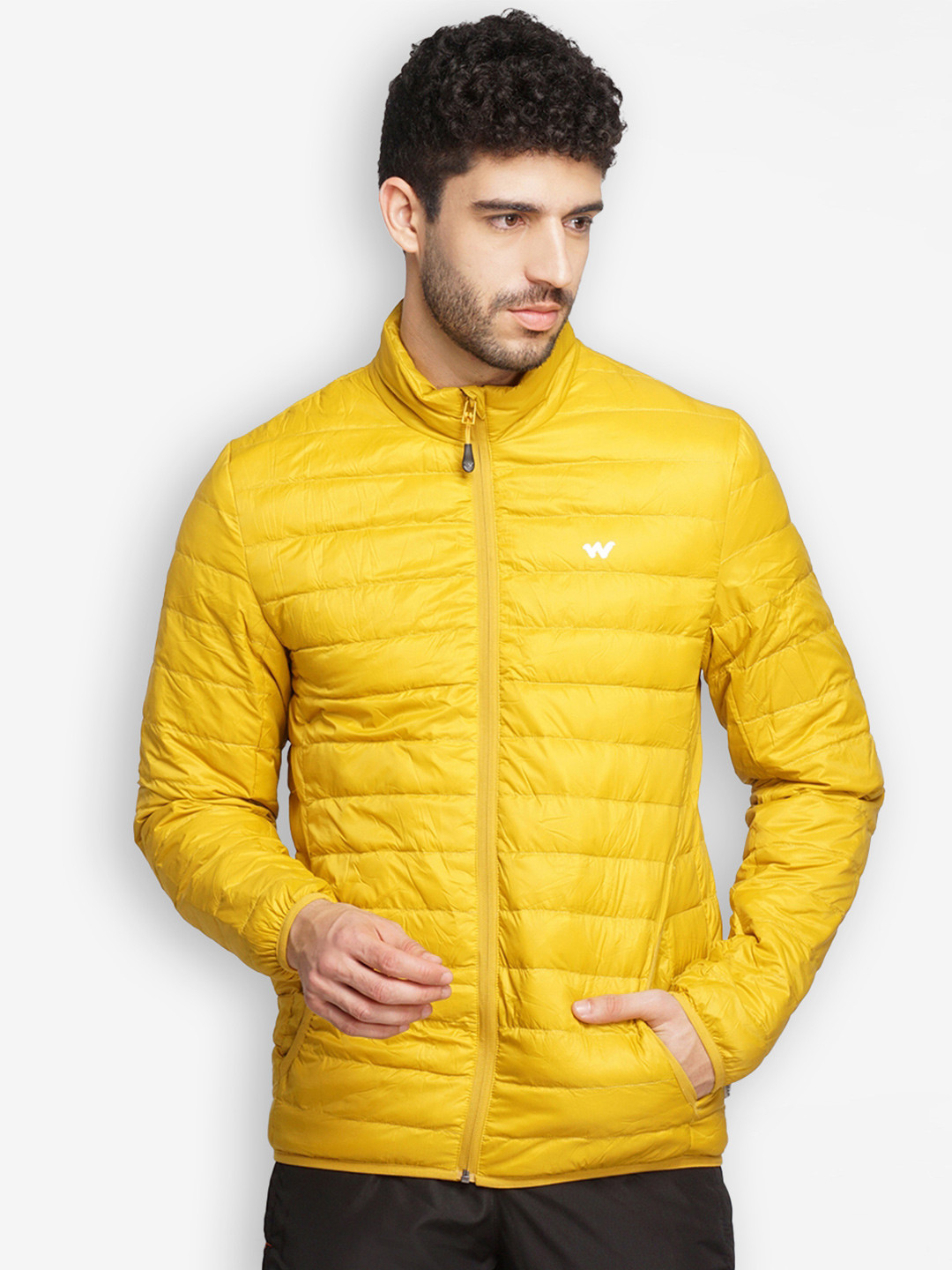 Buy Wildcraft Men Yellow Water Resistant Outdoor Puffer Jacket