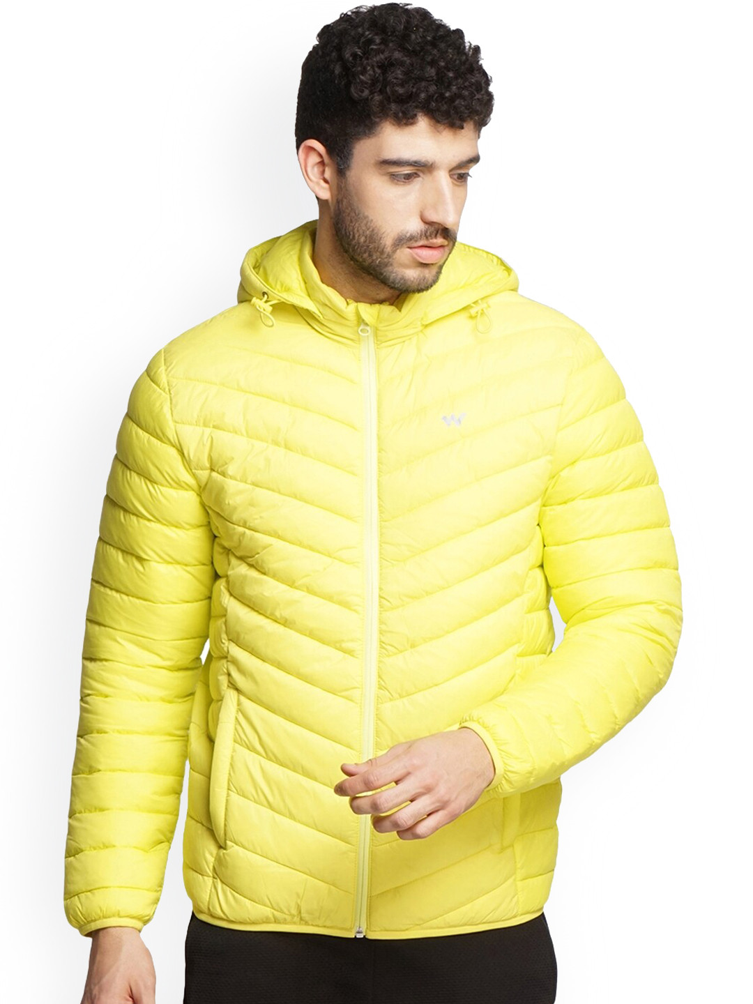 Buy Wildcraft Men Yellow Water Resistant Puffer Hooded Jacket Jackets