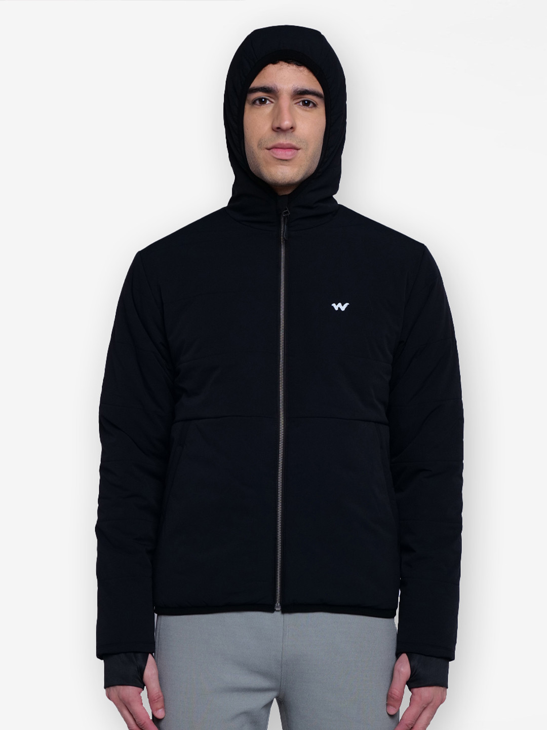 Buy Wildcraft Men Black Water Resistant Outdoor Padded Hooded Jacket