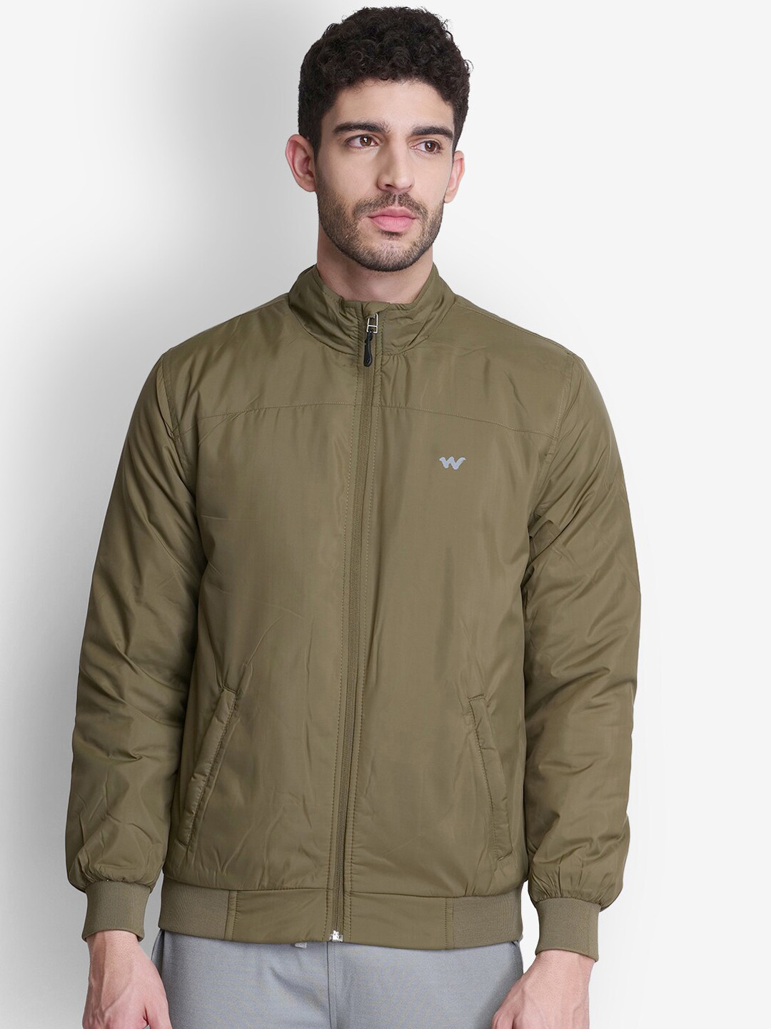 Buy Wildcraft Men Olive Green Water Resistant Outdoor Bomber Jacket