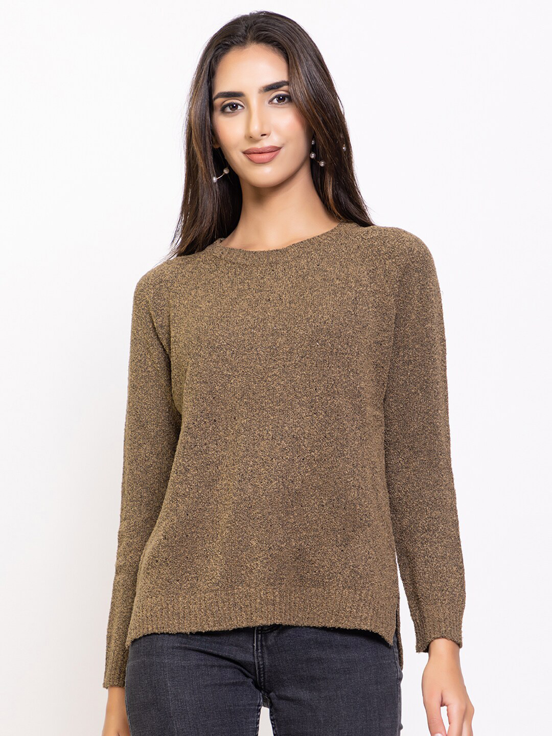 Buy Species Women Brown Solid Pullover Sweaters for Women 20701286 Myntra