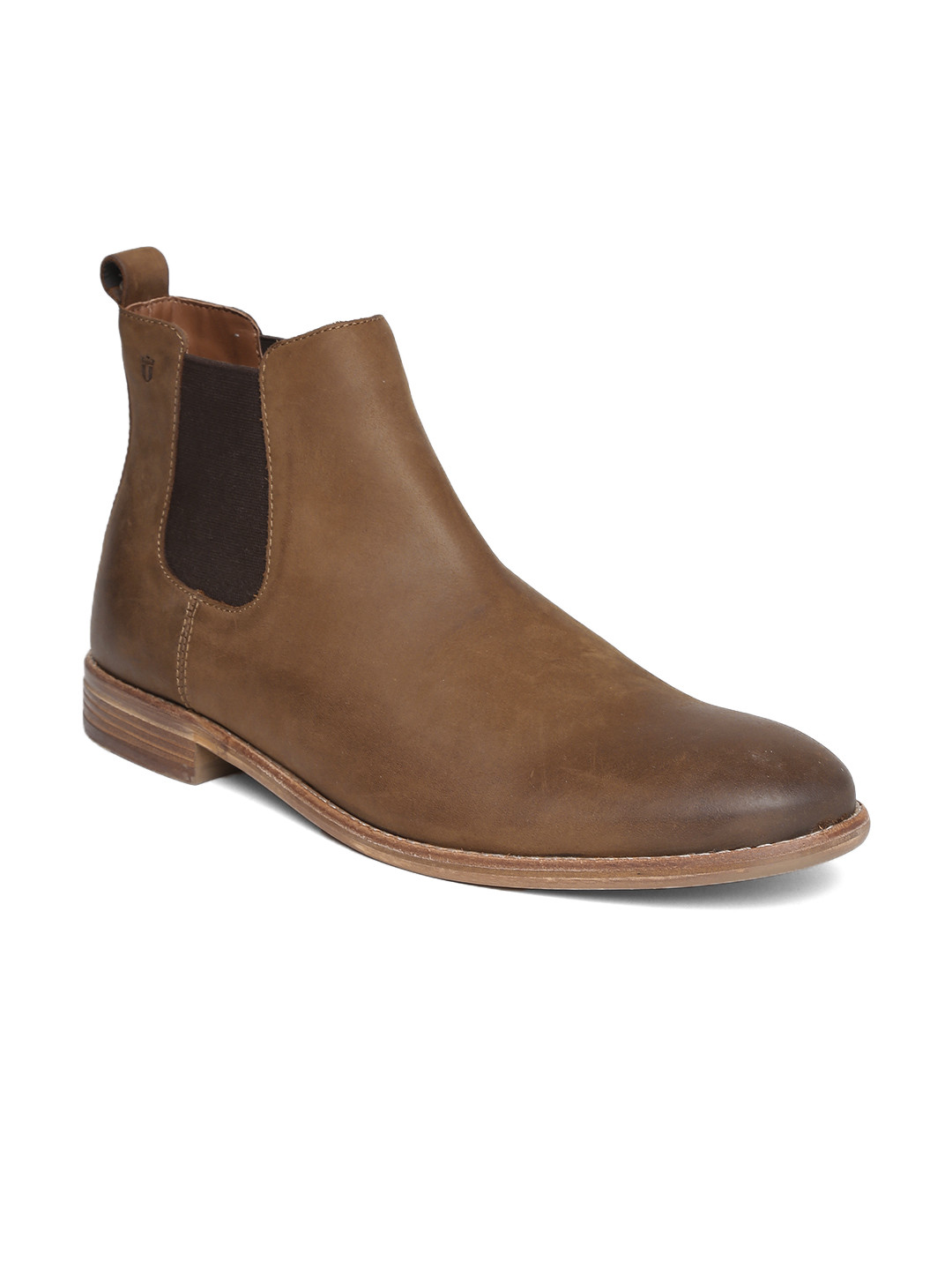 Buy Louis Philippe Men Brown Leather High Top Flat Boots Boots for Men 2070699 Myntra