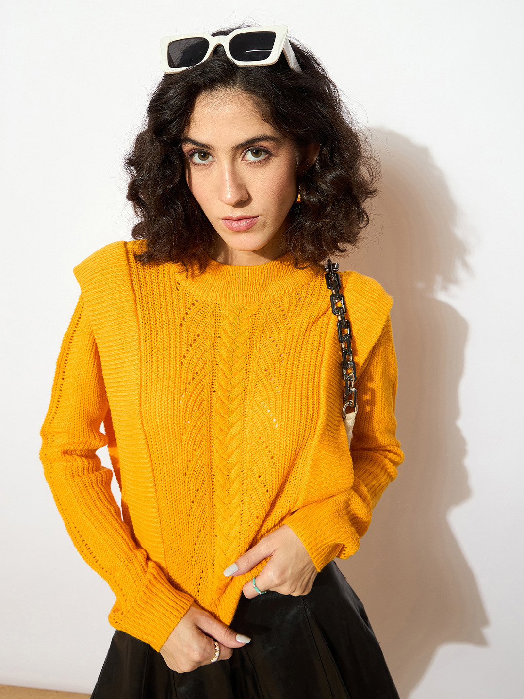 Women's Mustard Tapered Pants - SASSAFRAS main image 0