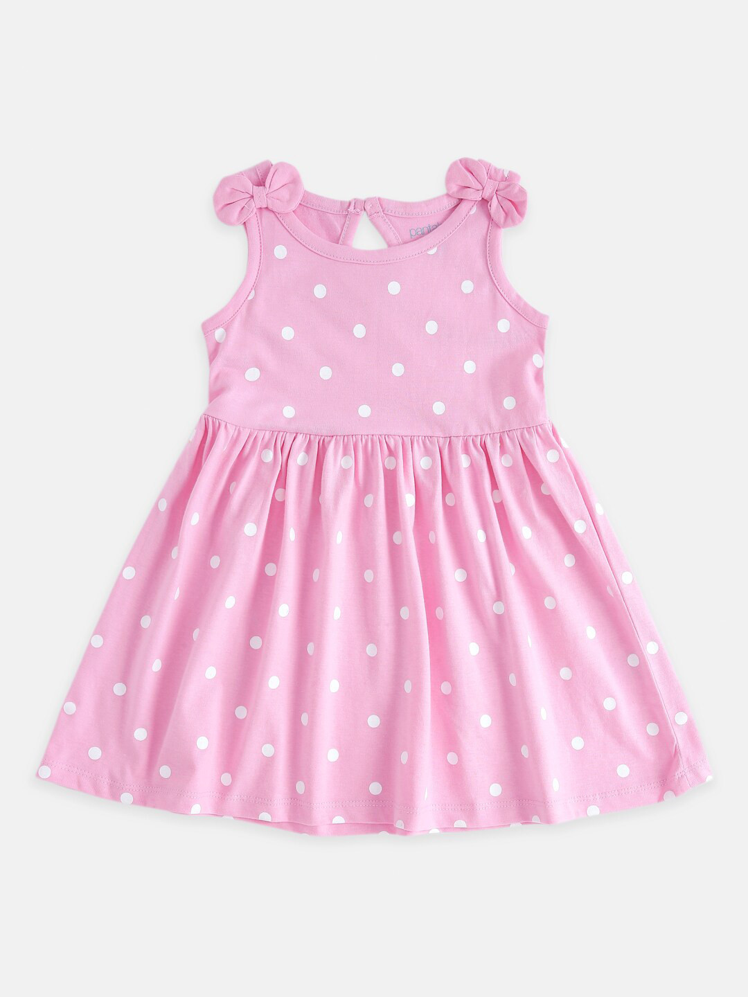 Buy Pantaloons Baby Pink & White A Line Cotton Dress Dresses for
