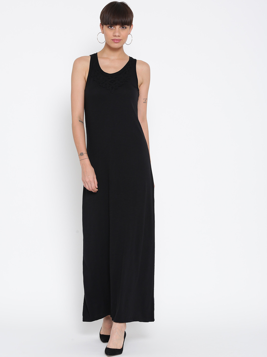 Buy Marks & Spencer Women Black Solid Maxi Dress Dresses for Women